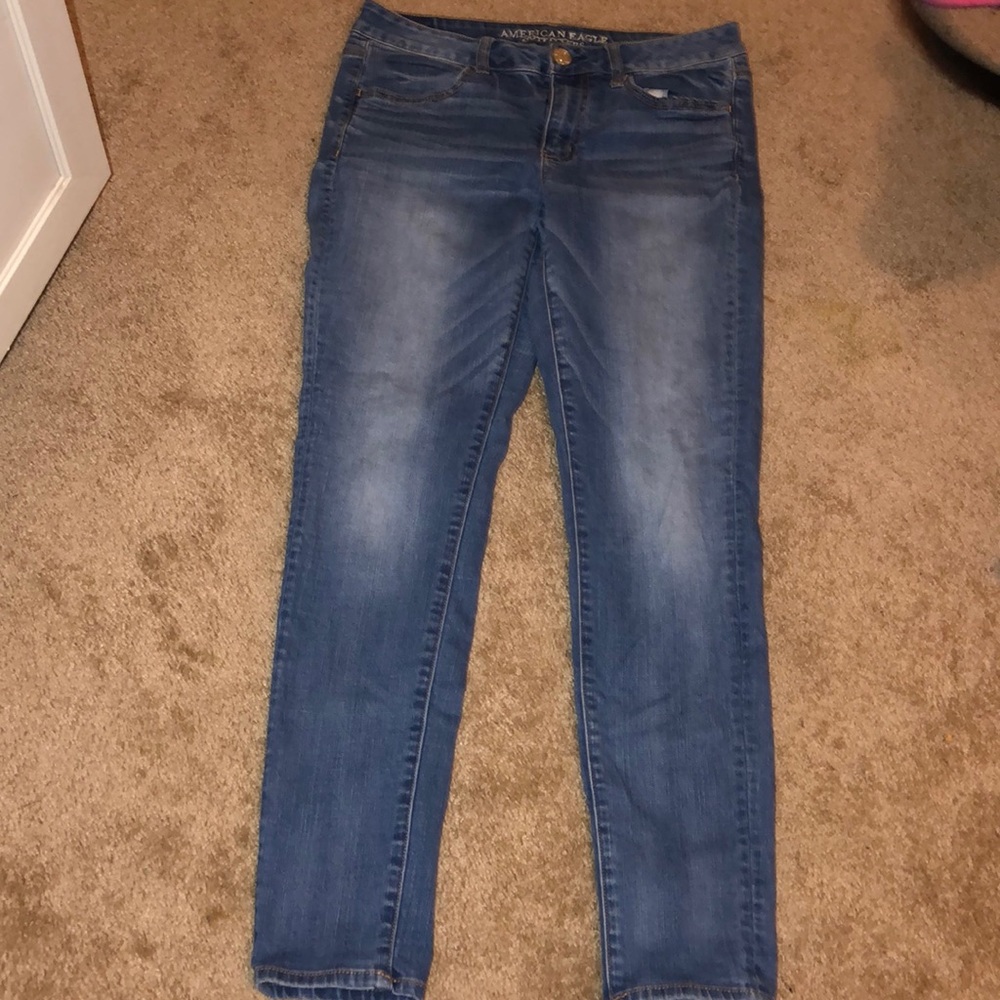 Dark blue jeans